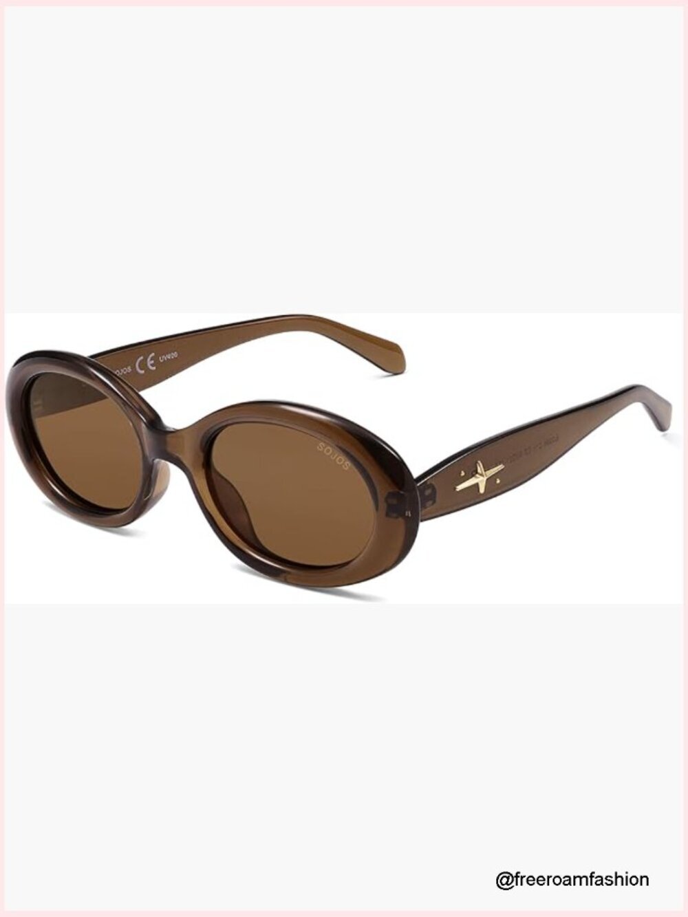 Retro Oval Polarized Sunglasses UV400 Tiny Glasses 90s Vintage Chunky Frame